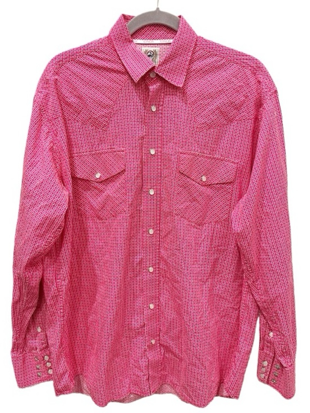 Cinch Geometric Pearl Snap Western Shirt Men's‎ Medium